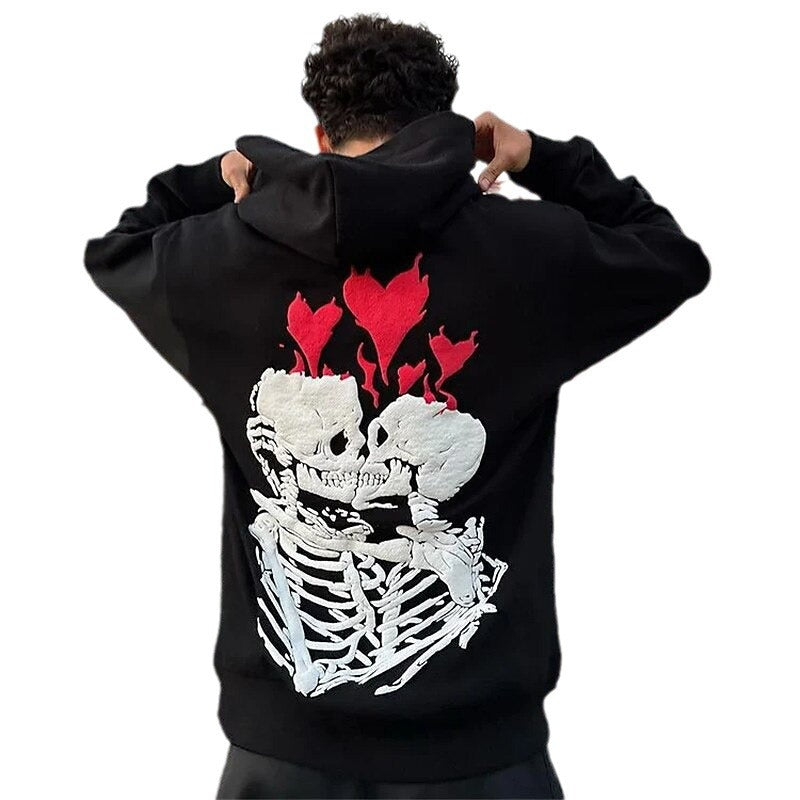 Skull Pattern Casual Hoodie