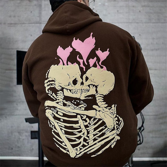 Skull Pattern Casual Hoodie