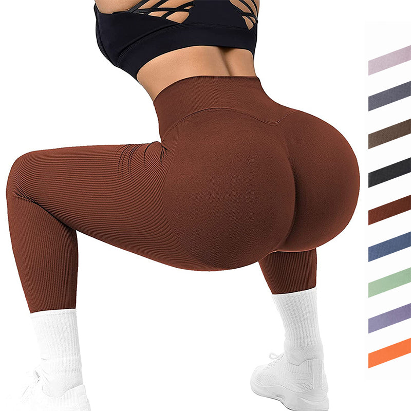 High Waist Seamless Leggings  Knitted Fitness leggings