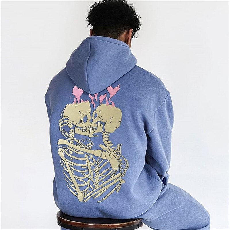 Skull Pattern Casual Hoodie